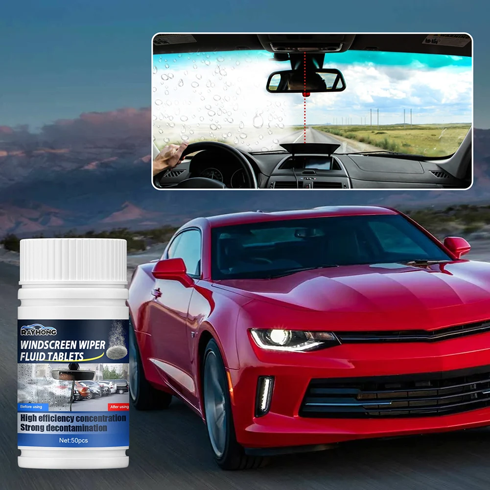 150-500 Pieces Car Windshield Glass Concentrated Washer Tablets Windshield Wiper Fluid Solid Effervescent Tablets