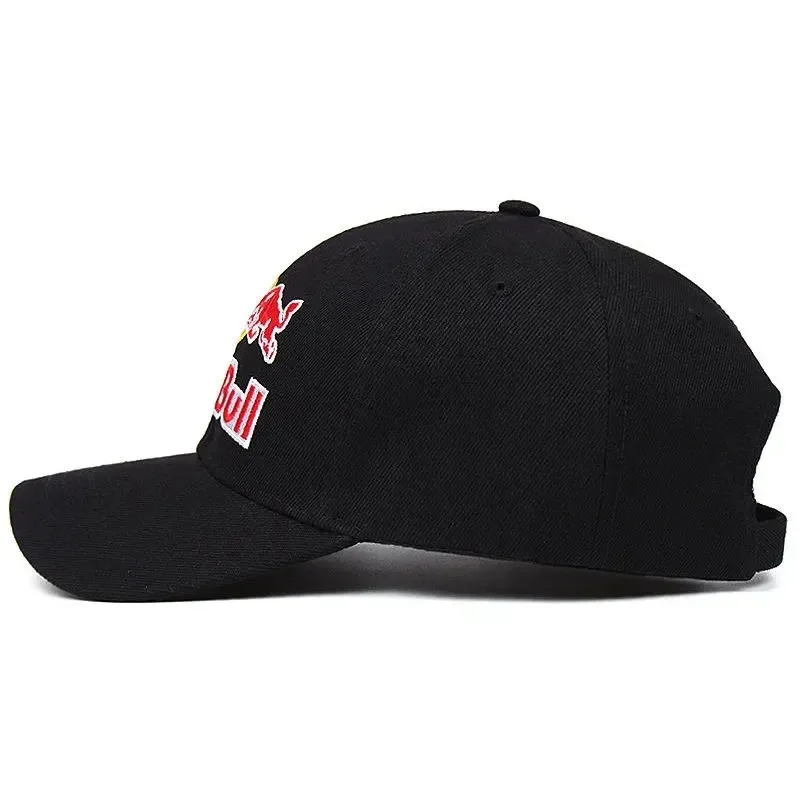 Classic Black Red Bull Baseball Hat Red Bull Racing Hat Men's and Women's Outdoor Sports Red Bull Hat Sunscreen Red Bull Sun Hat 4