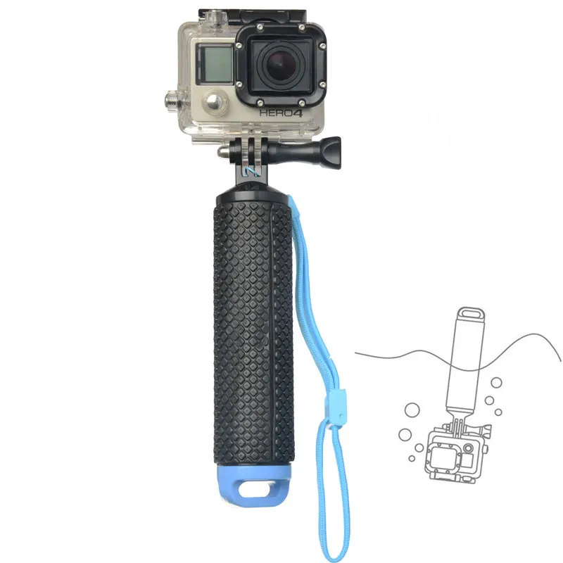 Floating Hand Grip Tripod for Action Cameras - Diving Handheld Monopod & Selfie Stick