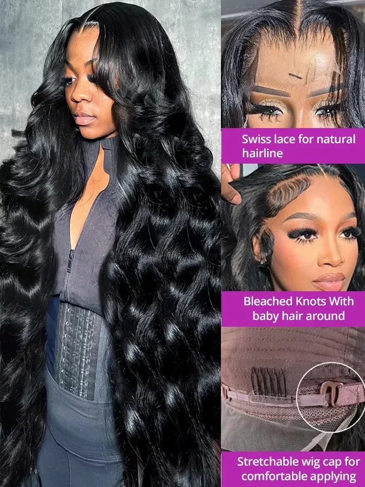 Body Wave Glueless Wig Human Hair 6x4 5x5 9x6 7x5 Lace Closure Wig Human Hair 13x4 13x6 360 Lace Frontal Wig 100% Human Hair 3