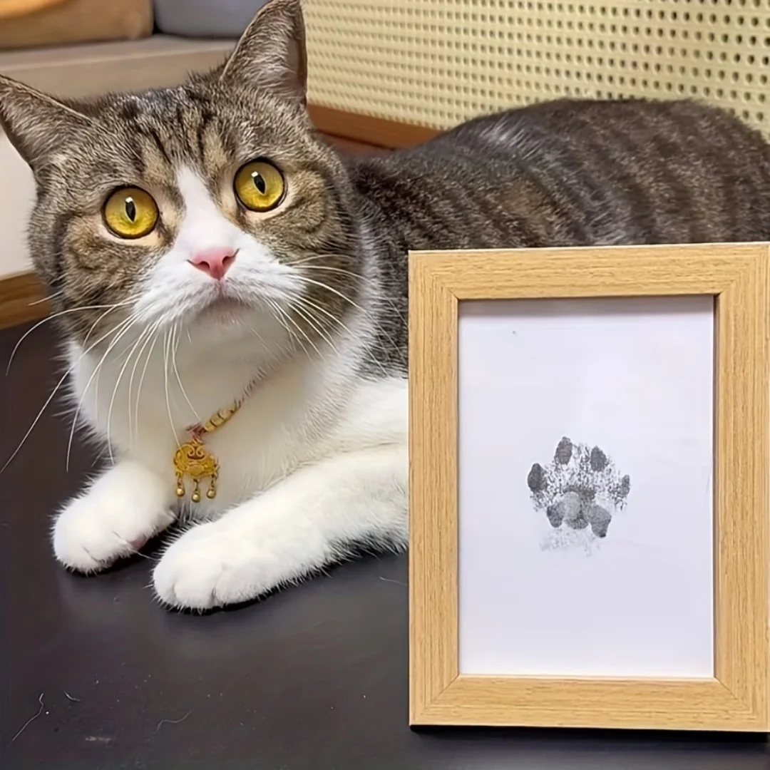 Foot Print Footprint Printing Table Wash Free Photo Frame Pet Memorial Non Touch Printing Oil Inkpad For Art