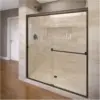 Classic Sliding Shower Door Fits 56 to 60 inch opening Clear Glass Oil Rubbed Bronze Finish repel water in the shower 1