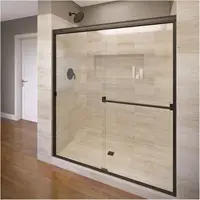Classic Sliding Shower Door Fits 56 to 60 inch opening Clear Glass Oil Rubbed Bronze Finish repel water in the shower 1