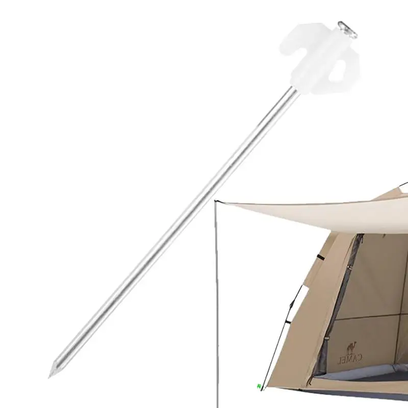 

Флуоресцентные наземные гвозди, 1 шт., прочные металлические колышки для кемпинга, усиленные колышки для палатки, садовые колышки, аксессуары для наружной палатки