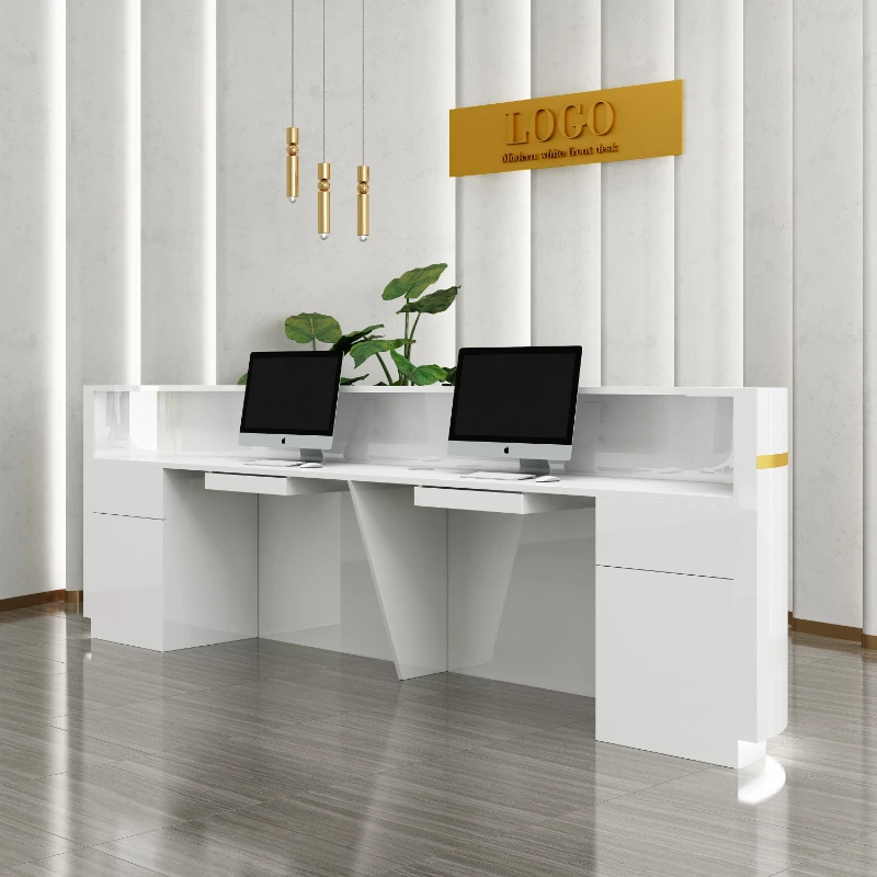 Home Counter Pink Reception Business Table Reseption Desk Room Office Atelier Restaurant Bar Furnishings Glass Pulpito Front
