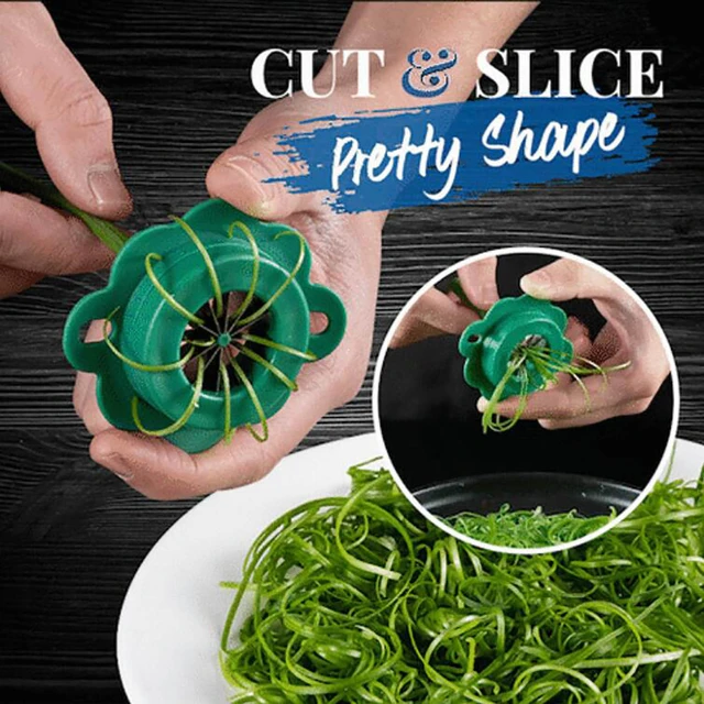 New Green Onion Easy Slicer Shredder Plum Blossom Cut Green Onion Wire  Drawing Kitchen Superfine Vegetable Shredder - AliExpress