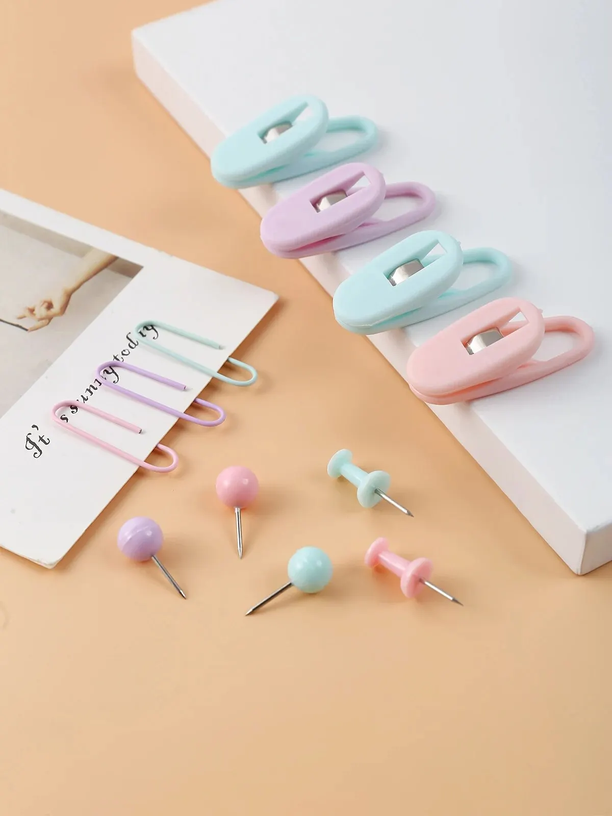 Paper Clips 1 Set Multifunctional Long Tail Clip I-shaped Nail Dovetail Paper H-shaped Nail Combination Set Office