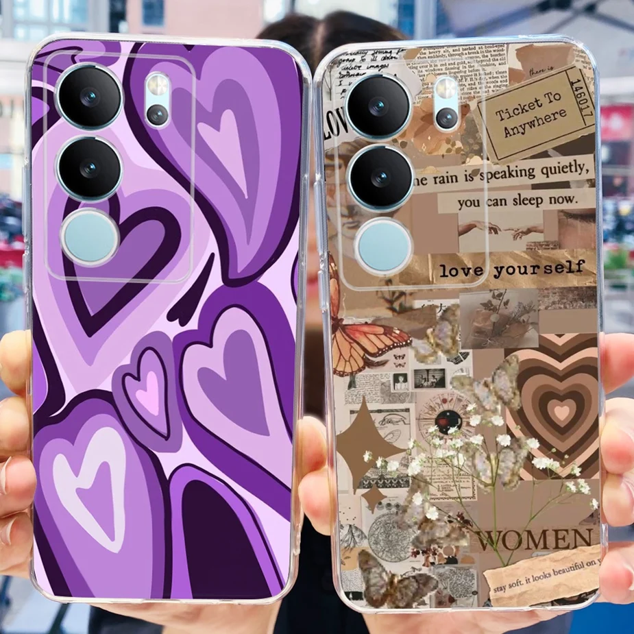 Stylish Painted Clear Silicone Soft TPU Phone Case