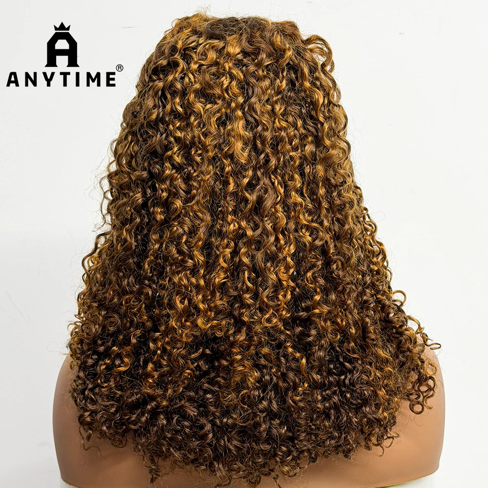 Jerry Pixie Curly 250% Density Real Human Hair Pixie Curl Wigs 5x5 Transparent Lace Closure Front Human Hair Wig for Black Women