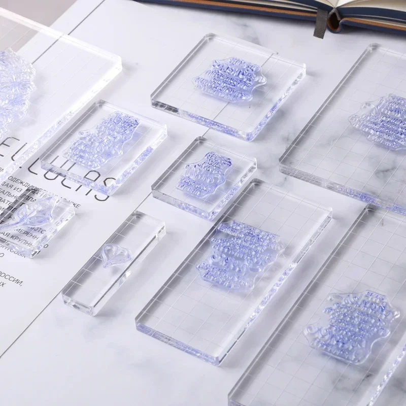 Clear Acrylic Stamp Block 9 Sizes For DIY Crafts Card Making Decorations Scrapbooking Handmakes Use with Acrylic Stamps Tools