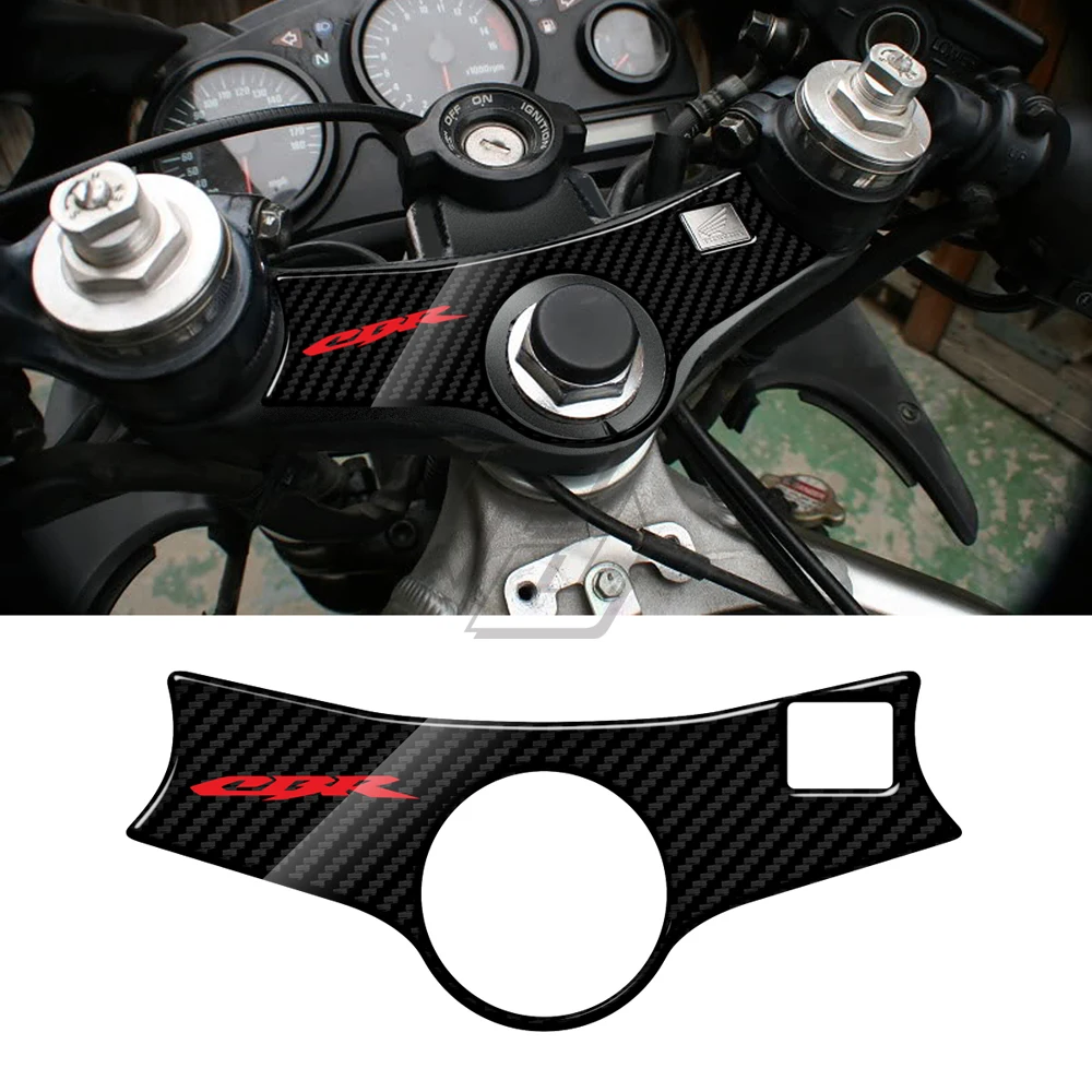 For Honda CBR600 1999-2002 3D Carbon-look Upper Triple Yoke Defender