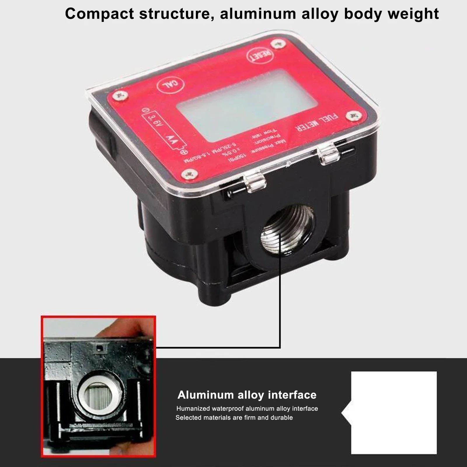 Digital Oval Gear Flow Meter High Precision LCD Display Flowmeter Flow Sensor Co