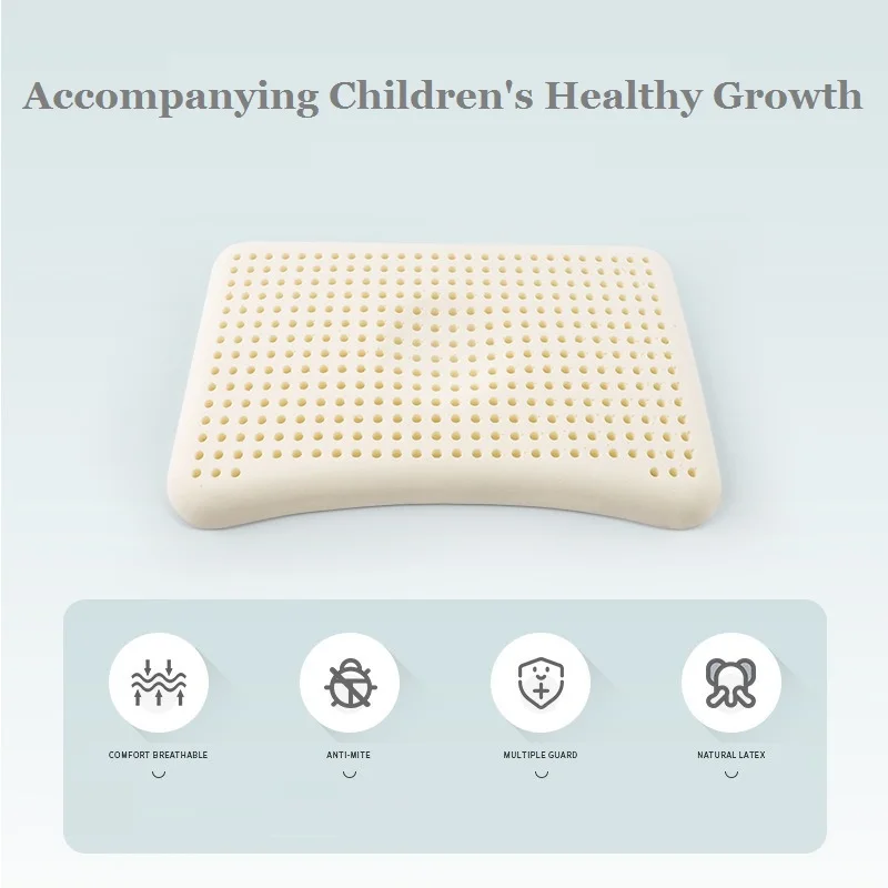 JFLEGAL 0-3 Years Old Newborn Latex Baby Pillow 100% Cotton Pillowcase Babies Almohadas Para Dormir Oreiller Kussen 3