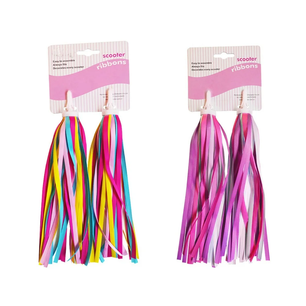 Vibrant Children's Bicycle Handlebar Streamers - Colorful Outdoor Cycling Accessories