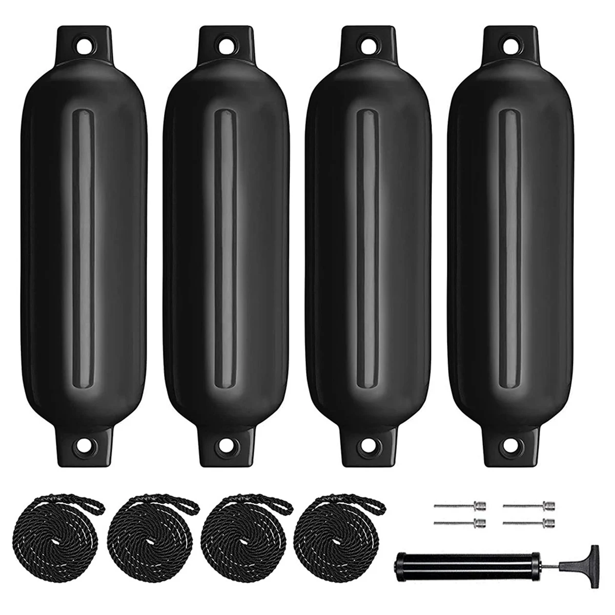 boat-fenders-4-pack-45x16-inch-inflatable-ribbed-marine-boat-fender-with-fender-lines-65-ft-needles-and-pump