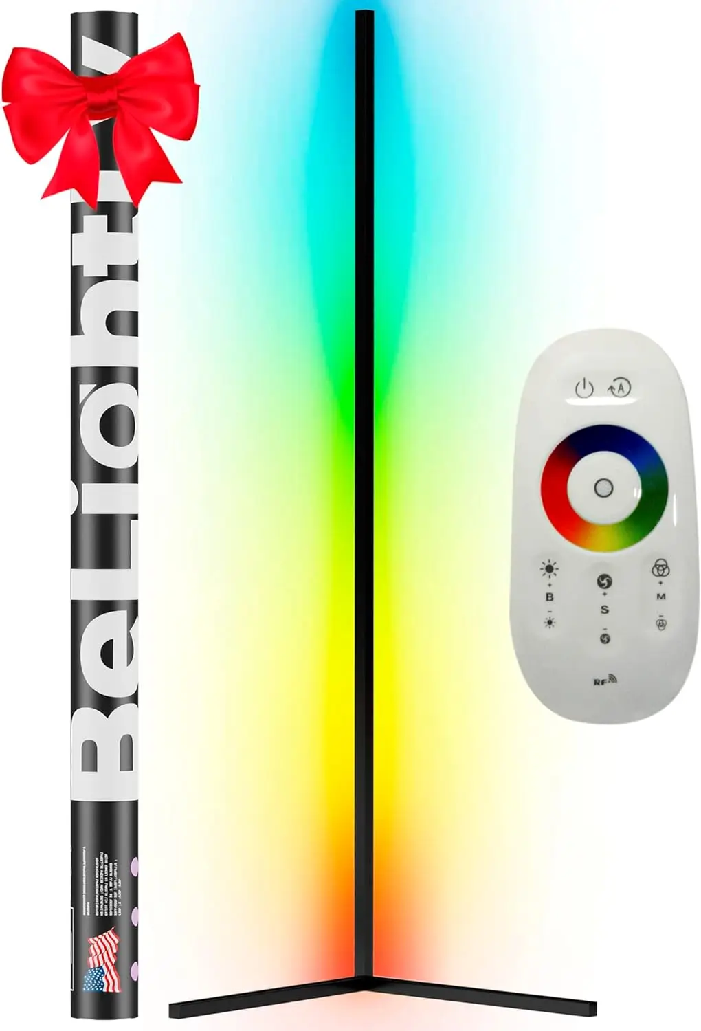 

Floor Lamp - RGB Corner Lamp - Color Changing Mood Lighting - Dimmable 20W LED Corner Lamp - Minimal Ambient Light Gaming Lamp -