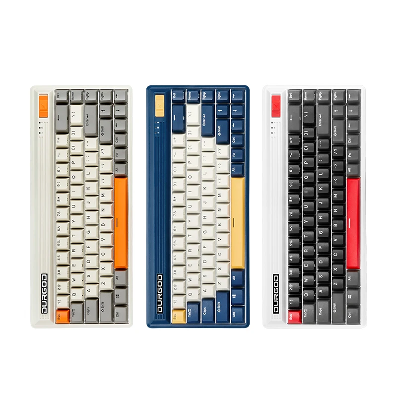 Durgod-Bluetoothワイヤレスキーボード,2.4g,メカニカルキーパッド68