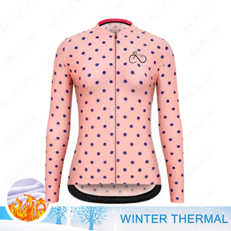 Winter Warm Fleece Cycling Jerseys Women Fashion Bike Clothes Mountain Outdoor Triathlon Wear Bicycle Shirts Ropa Ciclismo cycling shirt women sports t shirt