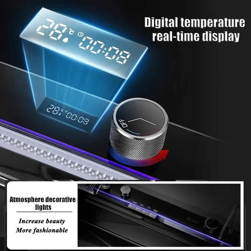 Black Gray Kitchen Sink Multi-Function Smart Kitchen Sink Digital Display Embossed Stainless Steel Raindance Waterfall Sink 4