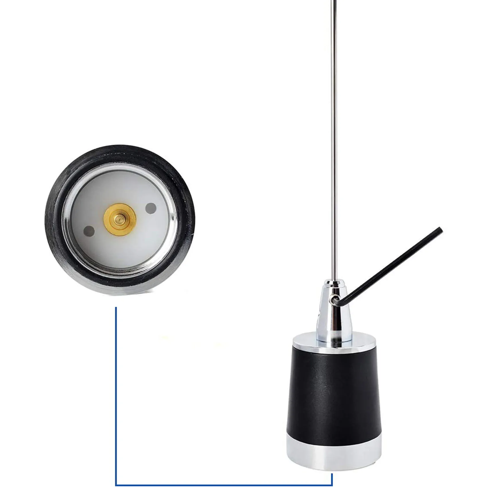 Dual Band NMO Antenna 144/430MHz Mobile Radio Antenna for VHF UHF Two Way Radio Requires NMO Mount
