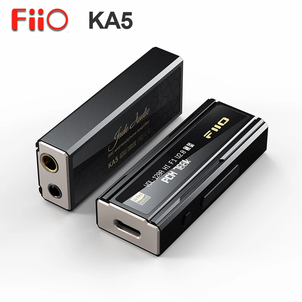 

FiiO JadeAudio KA5 Headphone Amplifier USB DAC Dual CS43198 Chip 3.5/4.4mm Audio Cable PCM 768khz DSD256 for Android IOS WIN10