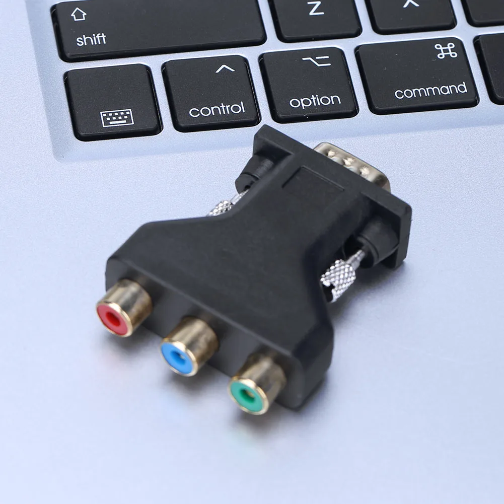 어댑터 스플리터 와이어 커넥터, 구리 도금 VGA 수-3 RCA 암 비디오 오디오 어댑터