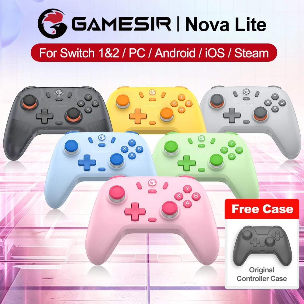 GameSir Nova Lite Gamepad for Nintendo Switch 2/1 PC iOS Android Steam Game Controller Tri-modes Connectivity Hall Effect Sticks