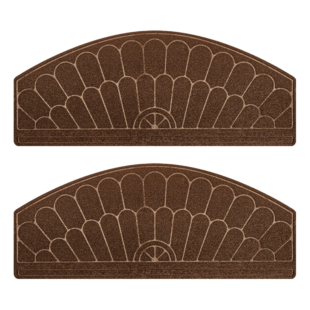 Semicircular European Pattern Stair Step Mat Anti-slip Sticker Step Mat European Style Embossed Household Solid Wood Spiral Stai 3