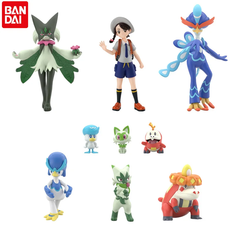 original-bandai-pokemon-scale-world-paldea-region-set-juliana-quasquaval-meowscarada-anime-figure-action-model-collectible-toys