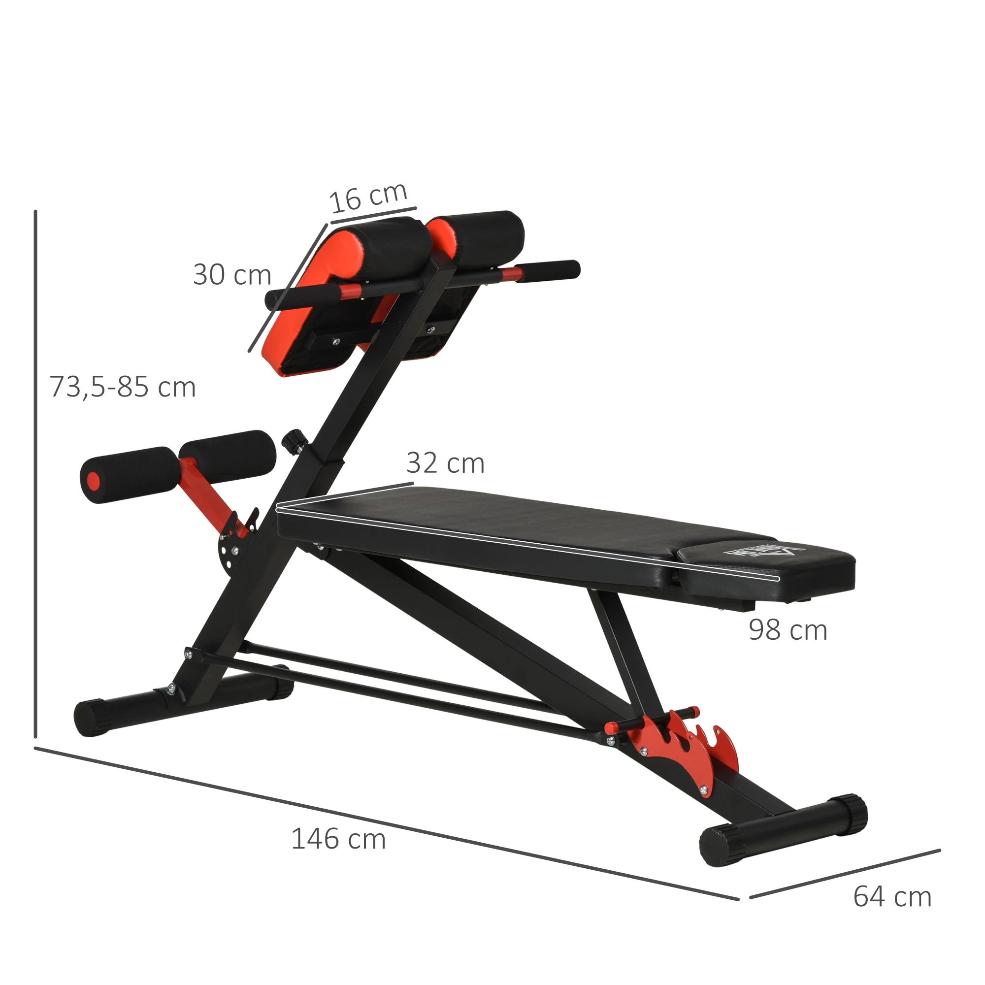 Banc de musculation complet noir Homcom