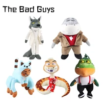 2022 nowych złych facetów pluszowe zabawki Kawaii Anime Movie Comics pan wilk Shark pająk wąż figurka lalka prezenty dla dzieci tanie tanio Disney CN (pochodzenie) 25-36m 4-6y 7-12y 12 + y 18 + G526 31 cm-50 cm Zwierzęta i Natura Pp bawełna