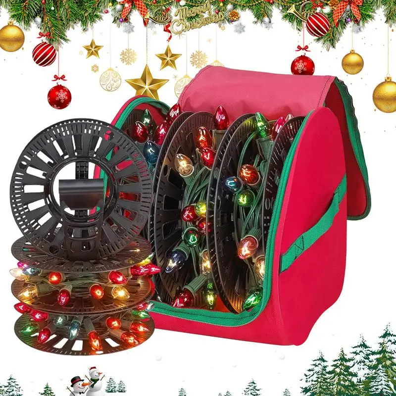 Christmas LED Light Storage Box Christmas Storage Bag Oxford Bag For Multifunctional With U Zipper christmas storage