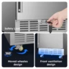 24 Inch Beverage Refrigerator Weather Proof Stainless Steel Beverage Fridge Beverage Cooler for 180 Cans, Built-in/Freestanding 5