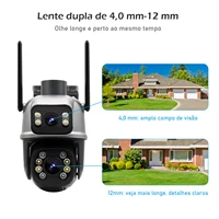 Icsee Black Wifi Surveillance Camera Security Camera Monitor 4K Ultra Hd Security Camera Wifi Waterproof - Imagem 3