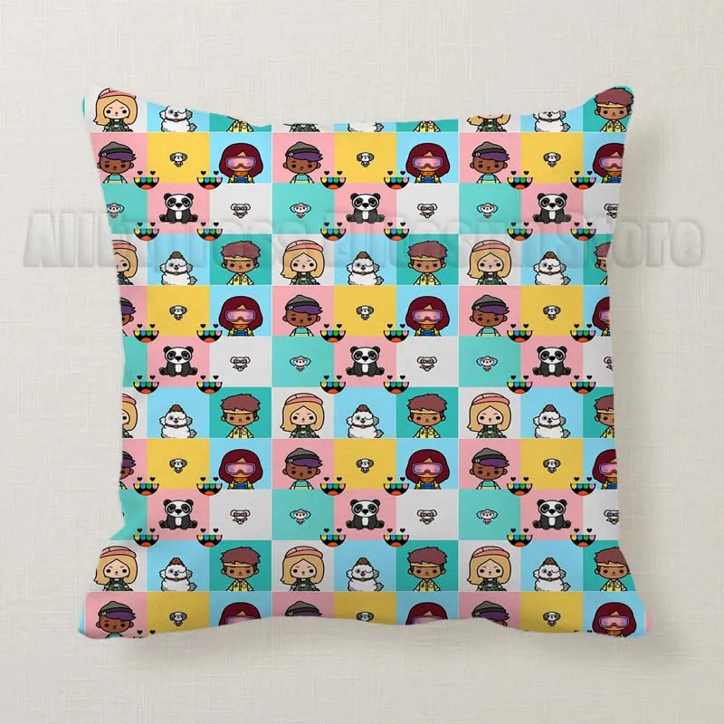 Toca Élet Világ Tengelycsapágy esetben 45cm gyerekek Gúnyrajz Anime pillowcases haza decorativa Háromüléses kanapé fotel autó Párna Borult gyerekeknek ajándékok