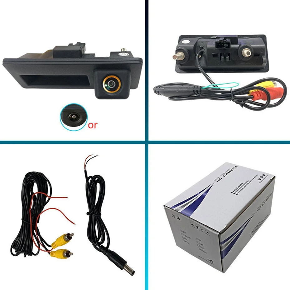 180&deg; AHD 1080P Car Trunk Handle Rear View Camera for Audi A3 A4 A5 S5 Q3 Q5 for VW Golf Passat Tiguan Jetta Sharan Touareg B6 B7