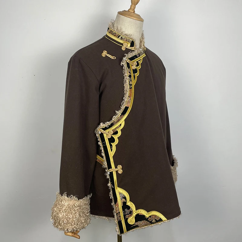 Tibetan Clothing Winter New Tibetan Clothing Men Women With Embroidery And Thick Coat Ethnic Wind cotton-padded