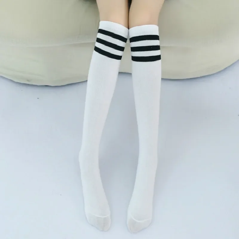 Kids Stripes Cotton Knee High Sport Socks for Girls Boys Football Skate Children Baby Dance Long Sports Socks Kids Socks Cotton Knee Socks Knee Length Socks