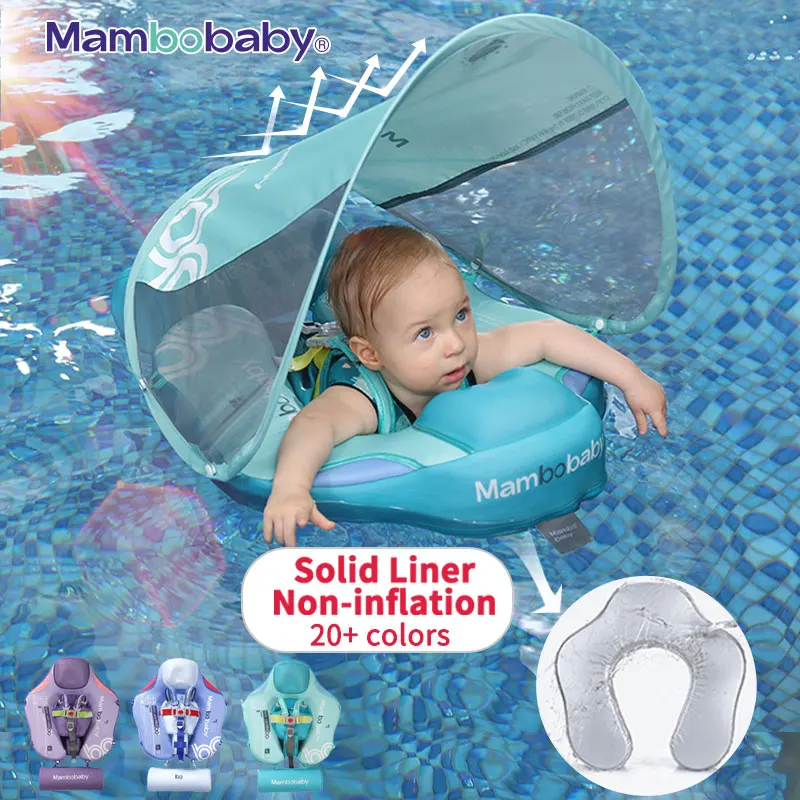 Baby float canopy swimming ring infant no inflation pool floaties accessories 6-10 months 1 years water toys