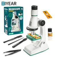 Microscope Portable 1200x HD Eyepiece Kids Science Education Experiment Exploration Set Gift Toys 1