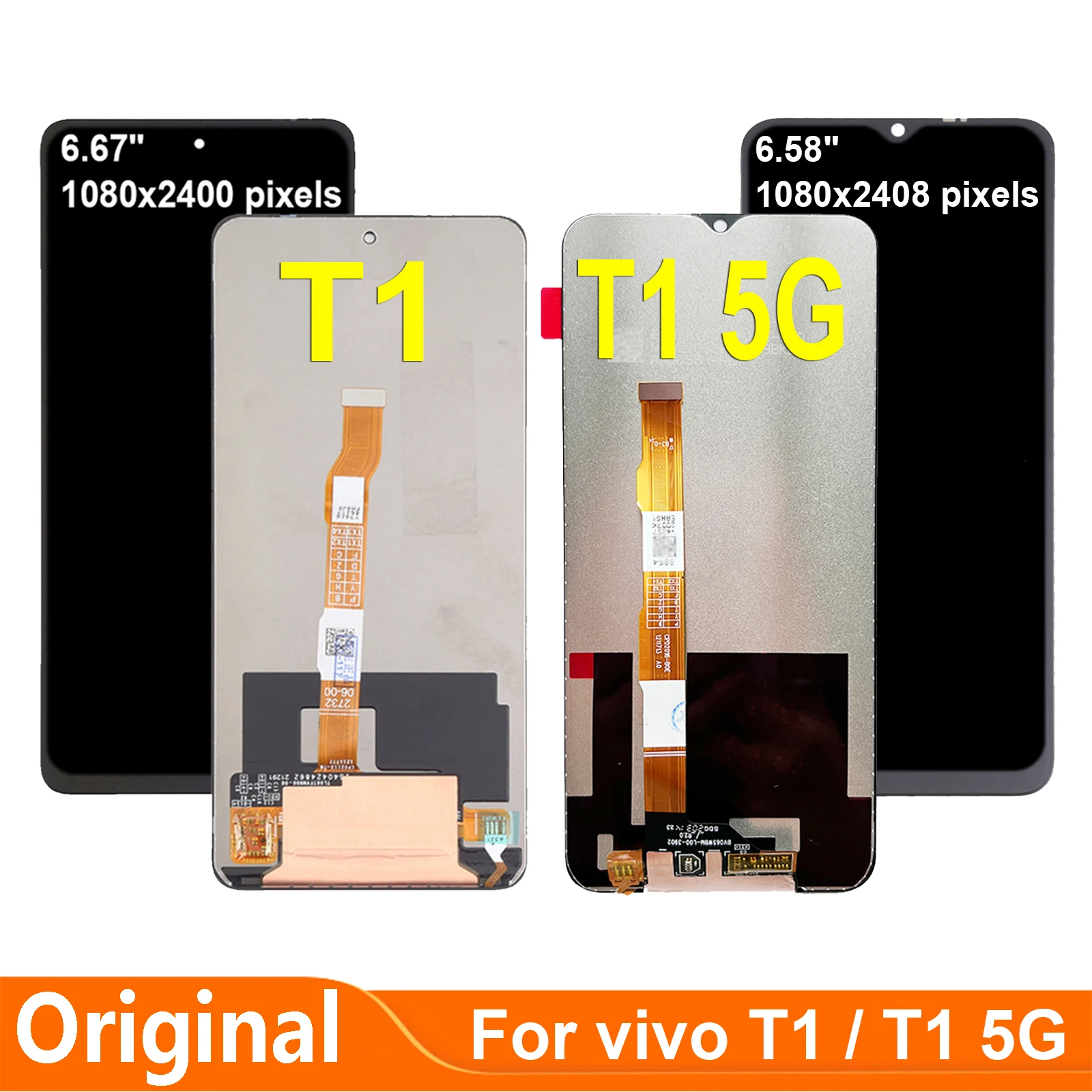 

ДЛЯ Vivo T1 5G V2141 V2157 LCD Display кодирующий преобразователь сенсорного экрана в сборе Parts