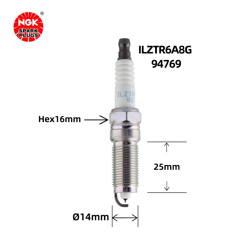 NGK Iridium Platinum Spark plug ILZTR6A8G 94769 suitable for Volvo S60 S80 Escape 1.6T oe 1685720