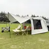 SUV MPV Car Truck Tent For Camping Car Rear Tent Waterproof 5-6 Person Auto Tail Tent Awning Beach Sunshade For Self-driving 1