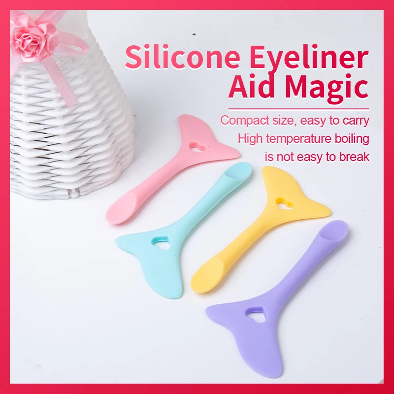 Silicone Eyeliner Eyeshadow Stencil Templates Make Up Tools Eye Makeup Cat Eye Line Guide Cosmetic Tool Women 1PC eyeliner stencil tool,makeup tools,eye makeup tools