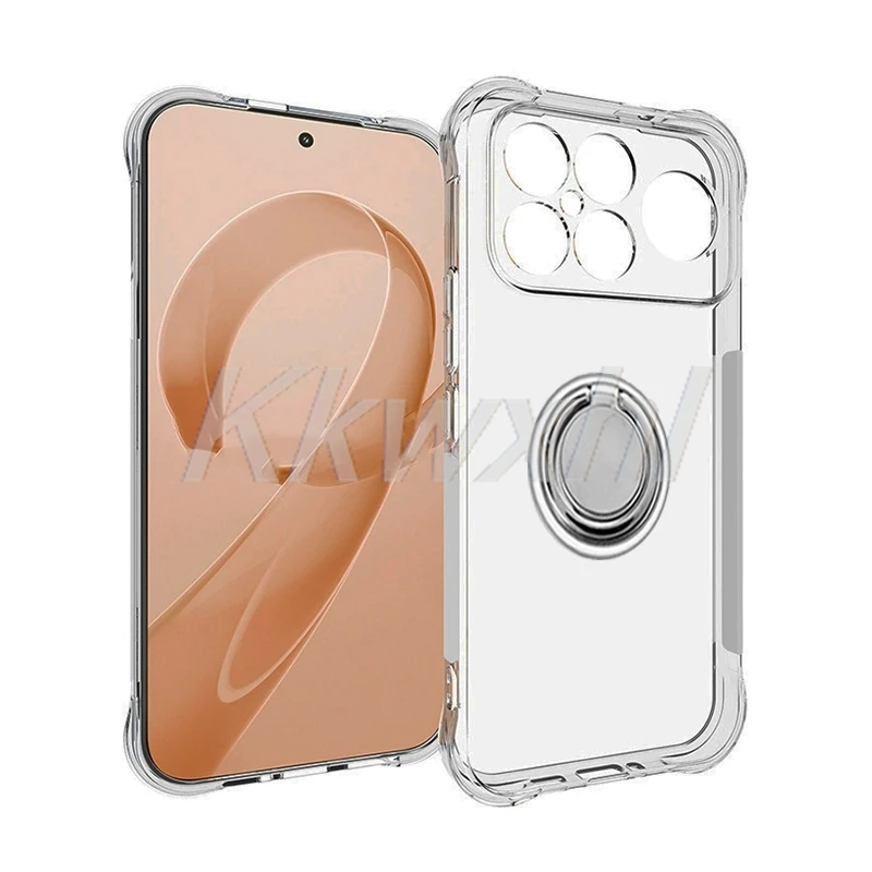 Enhanced Shockproof Phone Case with Back Ring Holder Bracket - Original Design
