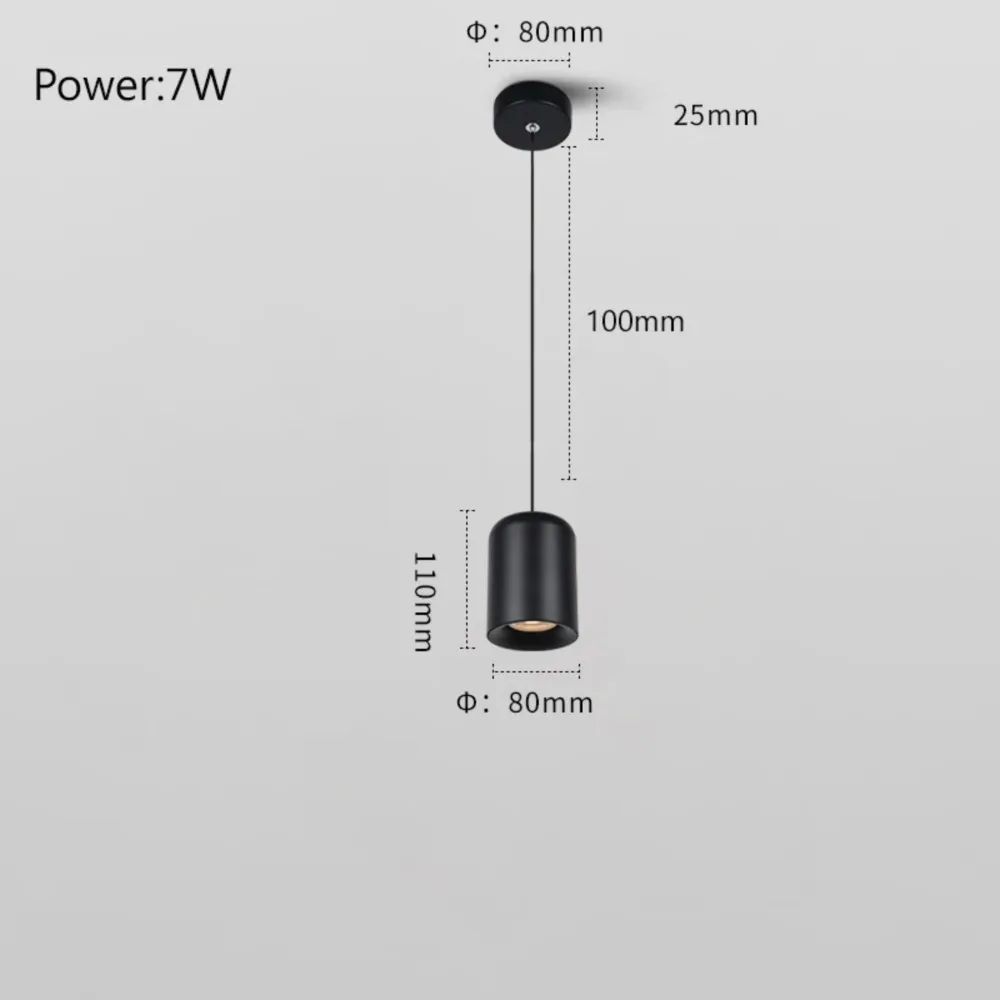 JOYINLED GU10 LED Pendant Spotlight Modern Nordic Ceiling Lamp MR16 Bulb Replaceable for Restaurant Bedside Long Line Lighting