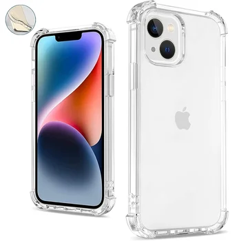Luxury Shockproof Clear Phone Case For iPhone 16 15 14 13 12 11 Pro Max Silicone Transparent Soft Cover For iPhone 14 15 16 Plus
