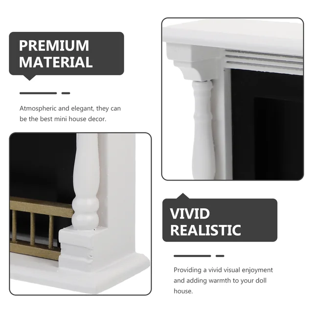 Fa Babák Dekoráció Kandalló Bútor Miniatűr Tartozékok Modell Miniatűrök - Image 2