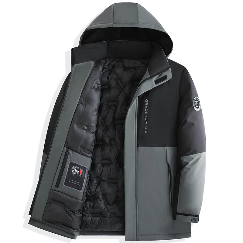 

2024 Warm Waterproof Parkas New Mens Autumn Hooded Casual Winter Men Jacket Coat Brand Windproof Outwear Hat Parkas Jacket Male