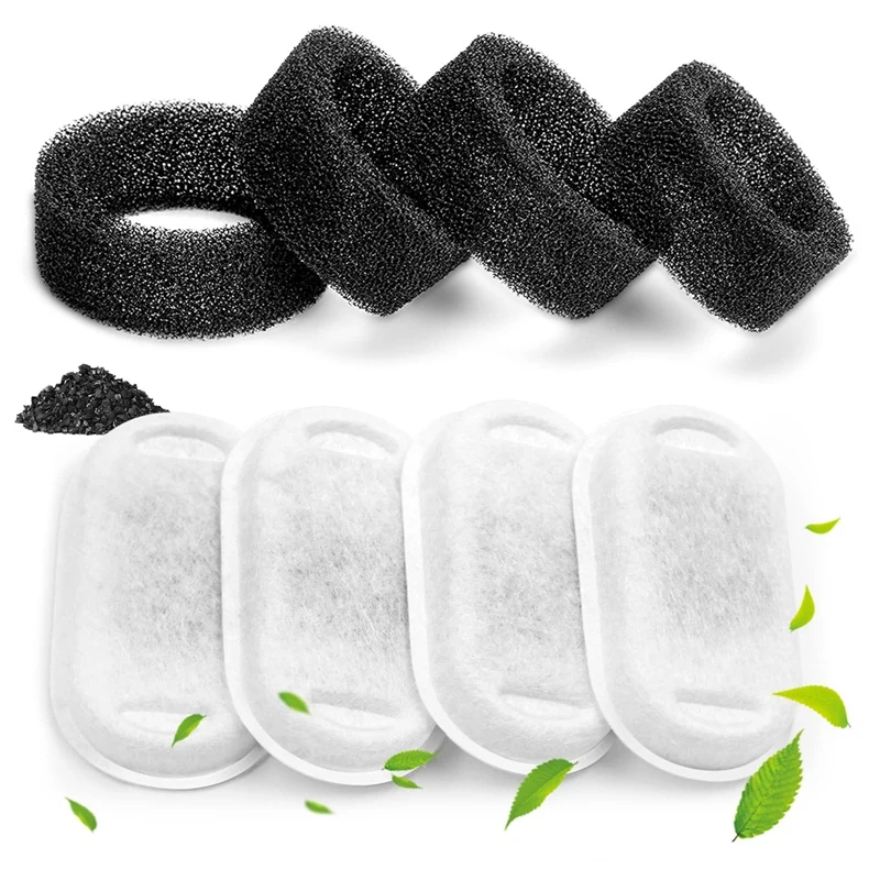 

8Pcs Cat Water Fountain Filters Dog Fountain Filter Replacement for 67Oz/2L Pet Water Fountain Stainless Steel